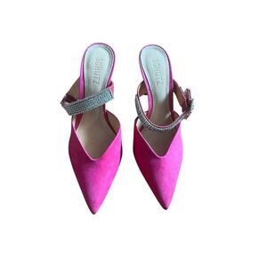 Schutz Tishara Hot Pink Pointed Toe Mule sz 7.5